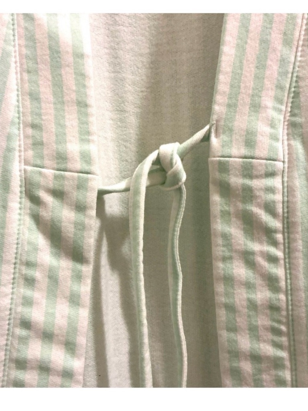 Mint Green Striped Robe - Picture 3 of 12